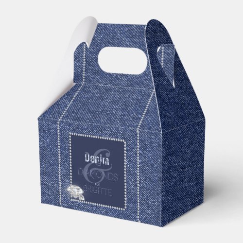 Denim  Diamonds Favor Boxes