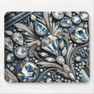 Denim & Diamonds Gemstone Jean Birthday Party Mouse Pad