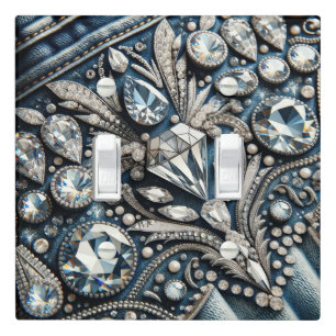 Denim & Diamonds Gemstone Jean Light Switch Cover