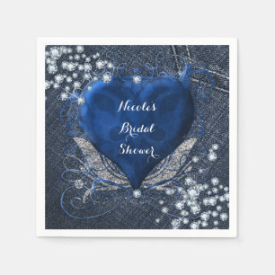 Denim & Diamonds Glam Birthday Party Napkins