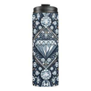 Denim & Diamonds Glam Bling Thermal Tumbler