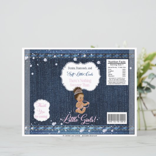 Denim, Diamonds, & Little Girls Chip Bag Wrapper (Standing Front)