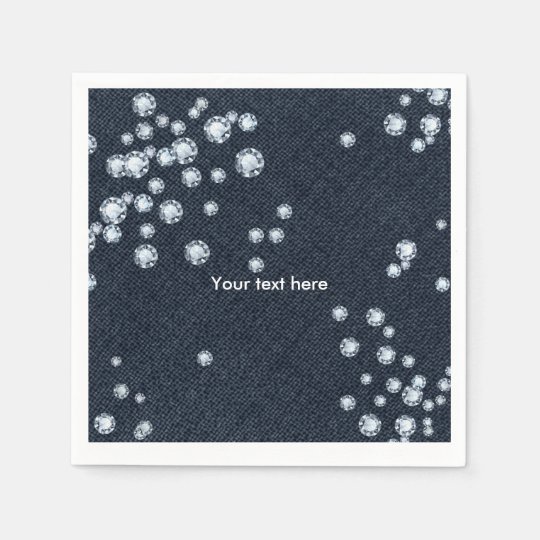 Denim & Diamonds Party Dinner Cocktail Napkins