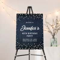 Denim Diamonds Pearls Birthday Party Welcome