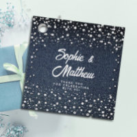 Denim Diamonds Pearls Blue Couple Wedding Shower