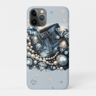 Denim Diamonds & Pearls Jeans Bling iPhone 11 Pro Case