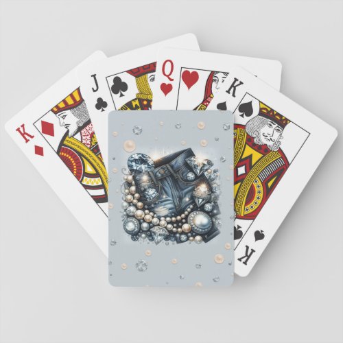 Denim Diamonds  Pearls Jeans Bling Poker Cards