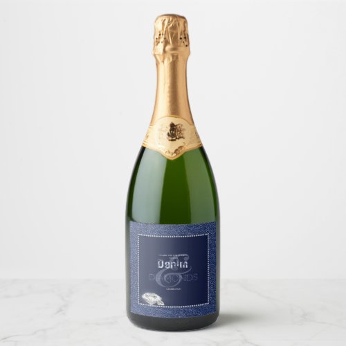 Denim  Diamonds Sparkling Wine Label