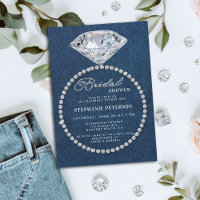 Denim Diamonds Wedding Ring Elegant Bridal Shower