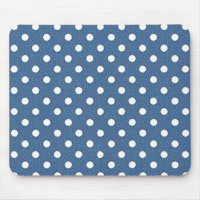 Denim dots mouse pad (Front)