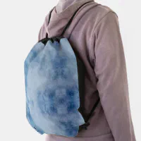 Personalized Drawstring Backpack Unicorn Sky Blue 