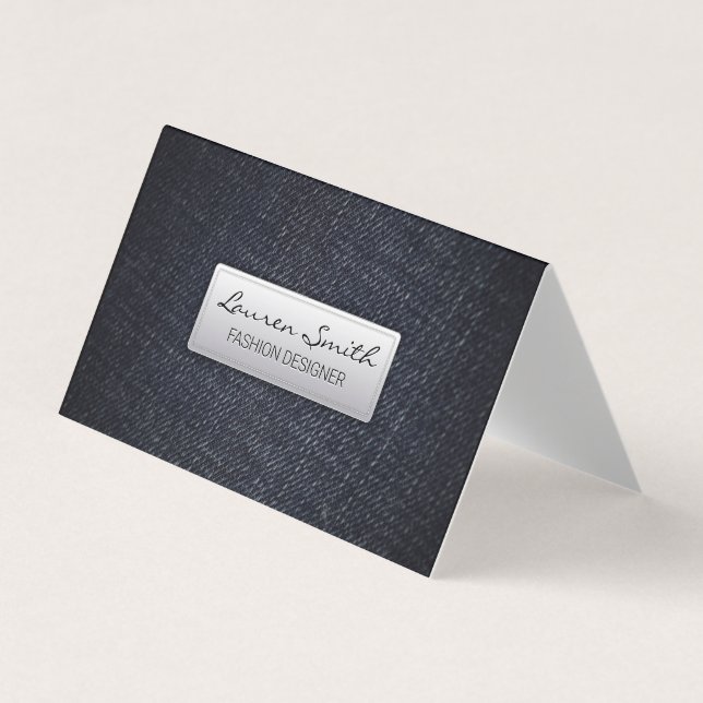 Denim Fabric Business Card (Front)