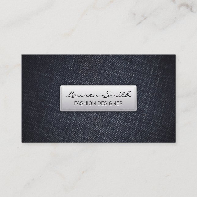 Denim Fabric Business Card (Front)