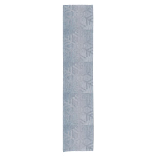 Denim Fashion Snowflakes Short Table Runner