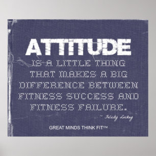 Denim Fitness with Attitude Poster