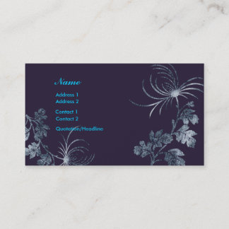 Denim Floral Profile Card