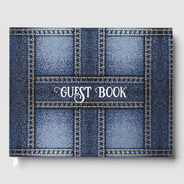 Denim Foil Guest Book (Front)