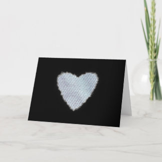 Denim Heart Valentine Love Romance Holiday Card