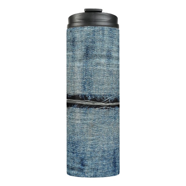 Denim-Inspired Thermal Tumbler (Front)