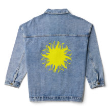 Denim jacket art sun