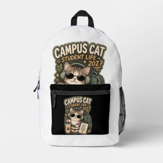 Denim Jacket Printed Backpack