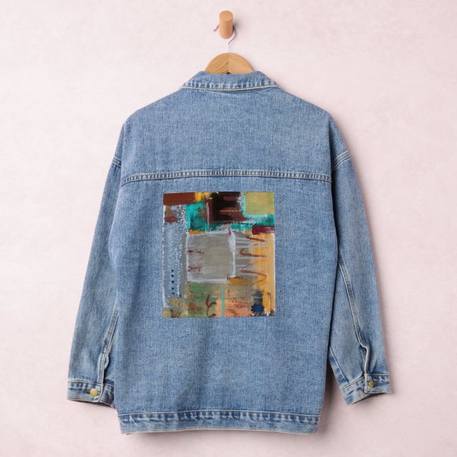 Denim Jacket with Abstract Art (Hangar)