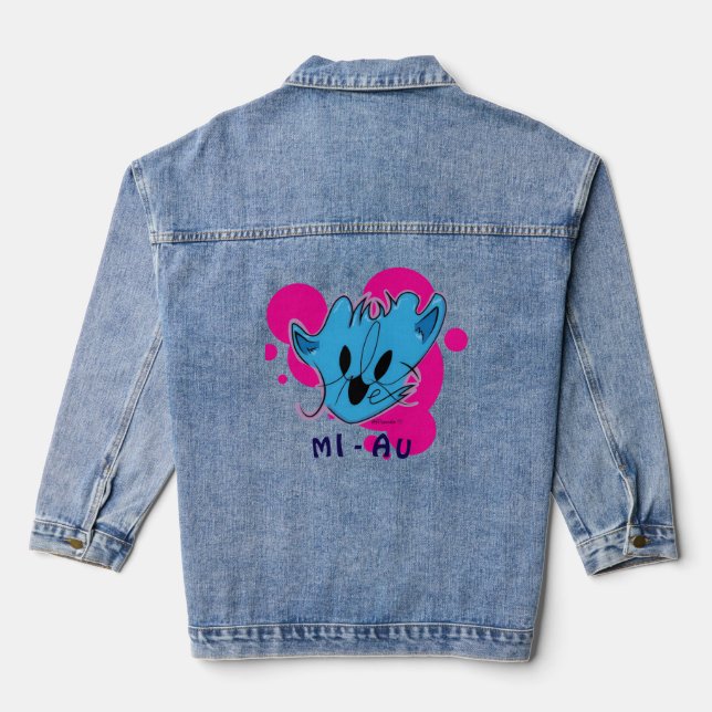 Denim Jacket with graffiti style design byfilixne (Back)