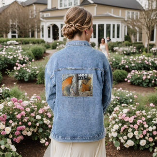 DENIM JACKET with "NOT EASY"