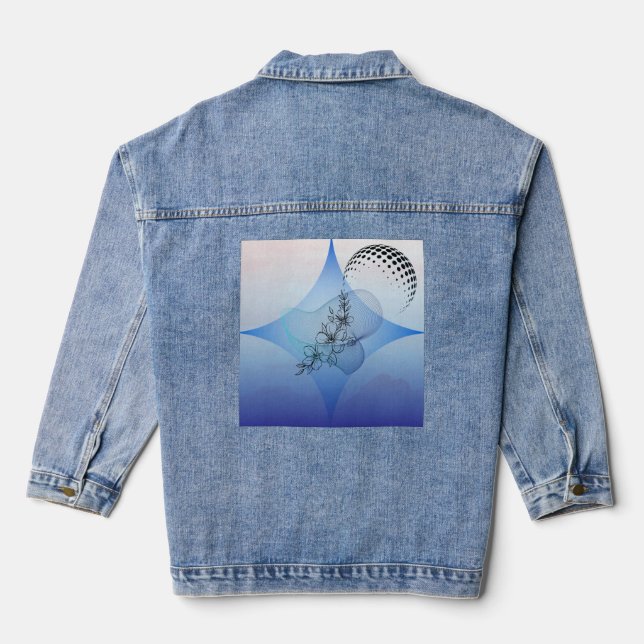 Denim Jacket with smart artistic design (Back)