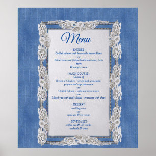 Denim Jean pockets and Lace Poster