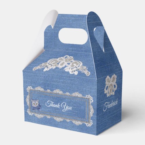 Denim Jean pocketsKittens and Lace Favor Boxes