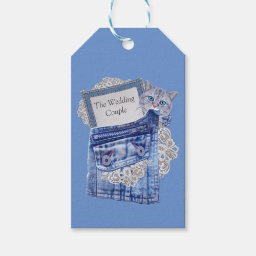 Denim Jean pocketsKittens and Lace Gift Tags