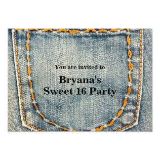 Denim Pocket Invitations 9