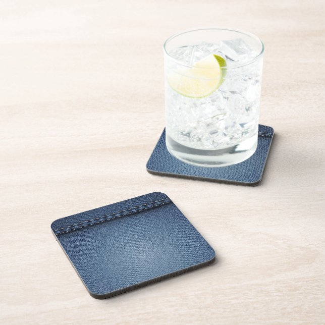 Denim Jeans Beverage Coaster (Right Side)