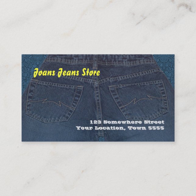 Denim Jeans Business Card (Front)