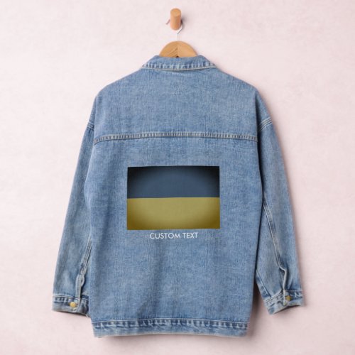 Denim jeans jacket with Ukraine flag