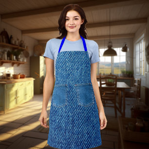 Denim Jeans Look Pockets Fun Apron