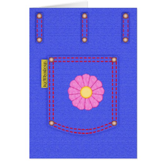 Denim Jeans Pocket blank card (Front)