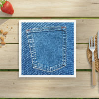 Denim Jeans Pocket Western Country Wedding Party