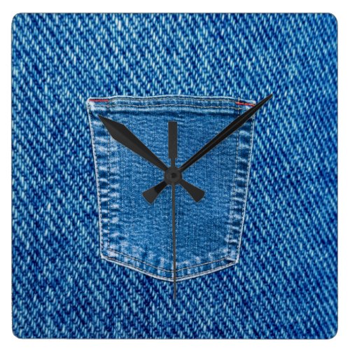 Denim Jeans Pocket Western Wall Clock