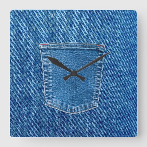 Denim Jeans Pocket Western Wall Clock