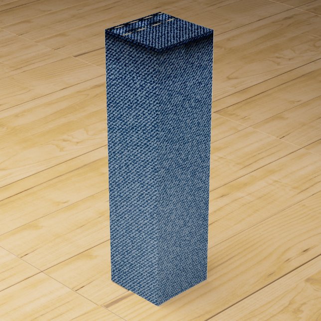 Denim Jeans Texture Wine Gift Box (Front)