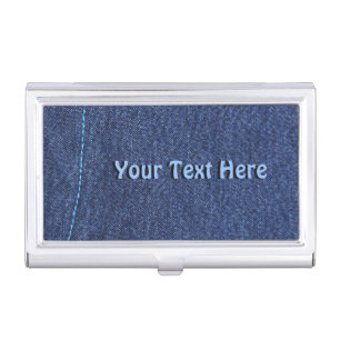 Denim Look Business Card Case