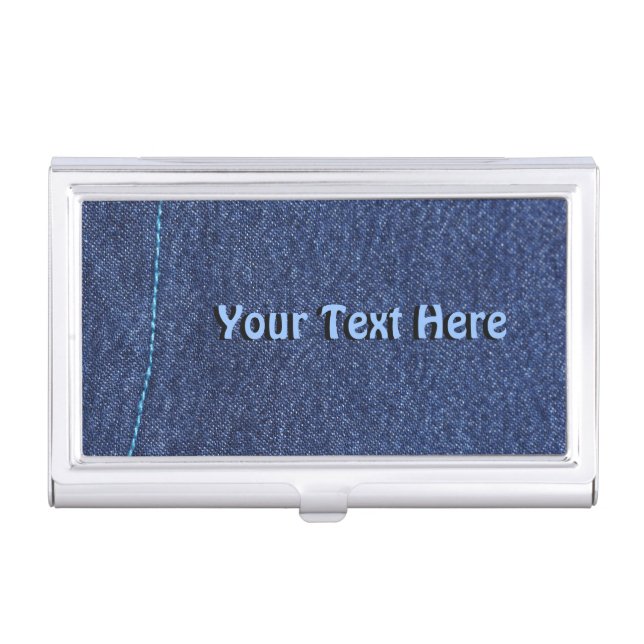 Denim Look Business Card Case (Front)