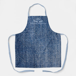Denim Look Custom Family Monogram Apron