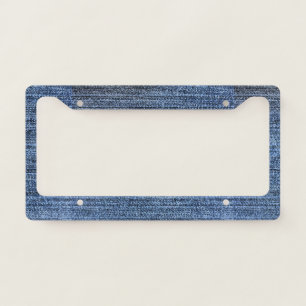 Denim-Look Design License Plate Frame