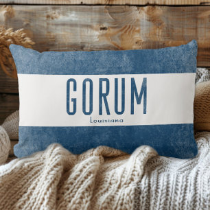 Denim Look Gorum Louisiana State Lumbar Pillow