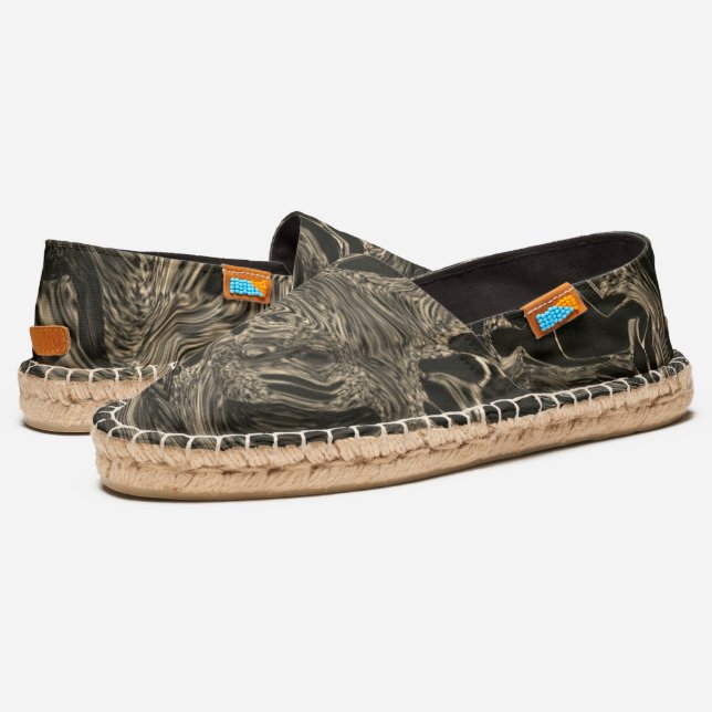 Denim Look LavishlyOn Afridilles Espadrilles (Angled)