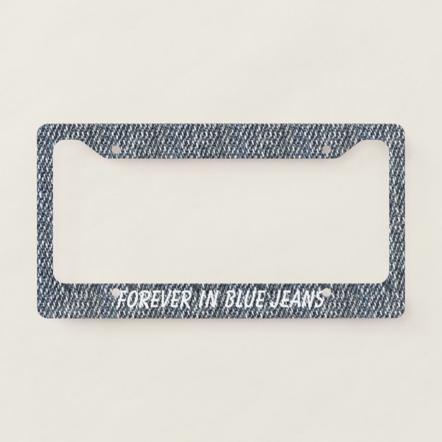 Denim Look License Plate Frames, Template Frame (Front)