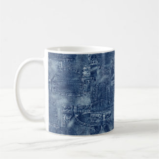 Denim material, coffee mug